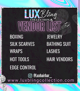 Lux Bling Collection Vendor List